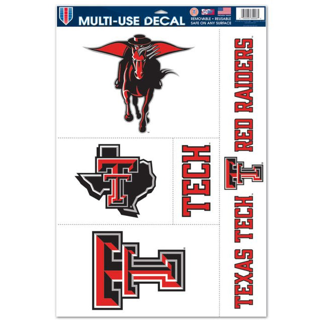 Calcomanía multiusos de los Texas Tech Red Raiders de 11" x 17"