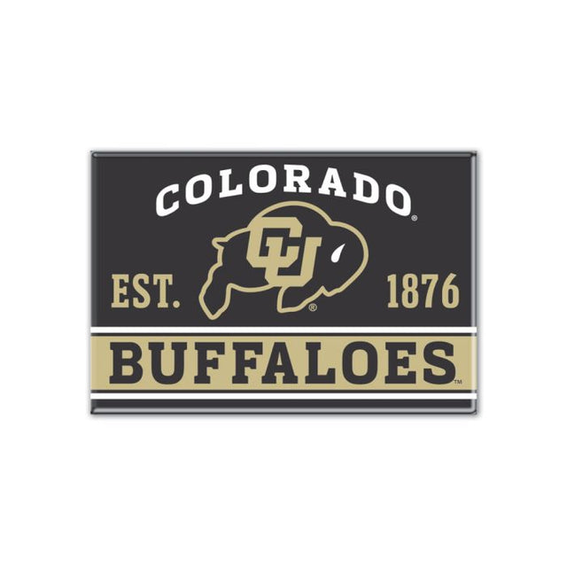 Imán de metal de los Colorado Buffaloes, 2,5" x 3,5"