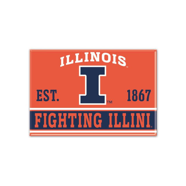 Illinois Fighting Illini Metal Magnet 2.5" x 3.5"