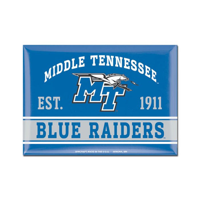 Middle Tennessee State Blue Raiders Metal Magnet 2.5" x 3.5"