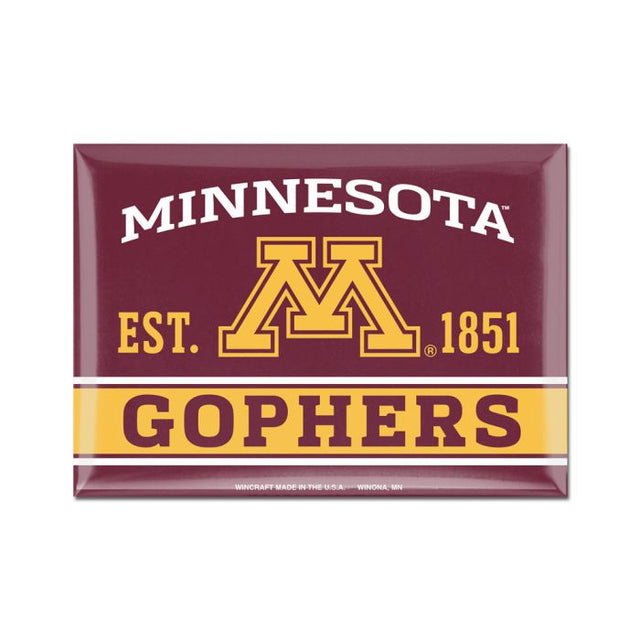 Imán de metal de Minnesota Golden Gophers de 2,5" x 3,5"