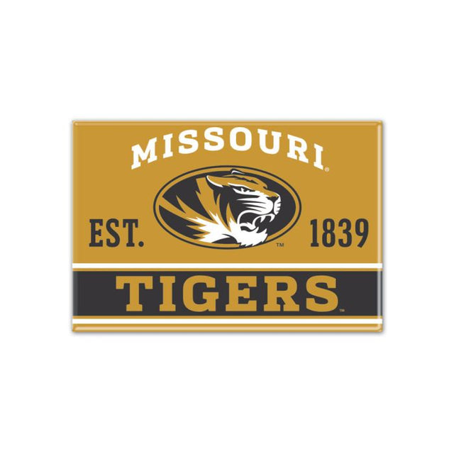 Imán de metal de los Missouri Tigers, 2,5" x 3,5"