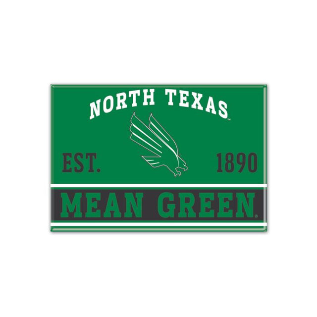 North Texas Mean Green Metal Magnet 2.5" x 3.5"