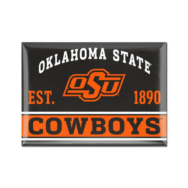 Imán de metal de los Oklahoma State Cowboys, 2,5" x 3,5"