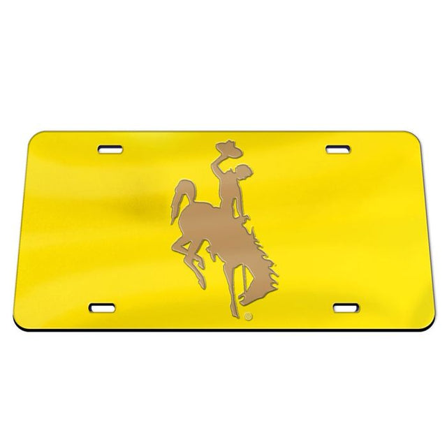 Placa de matrícula especial de acrílico de los Wyoming Cowboys