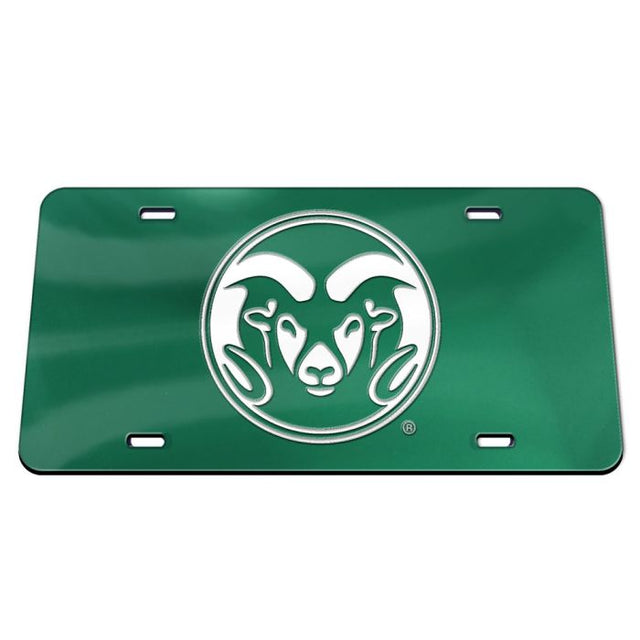 Placas de matrícula clásicas de acrílico de Colorado State Rams