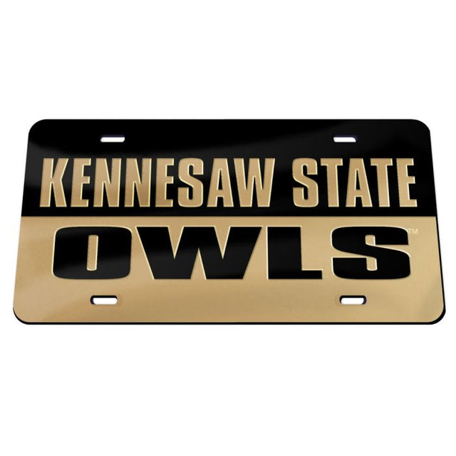 Placas de matrícula clásicas de acrílico de Kennesaw State Owls