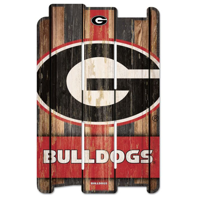 Letrero de madera para cerca de los Georgia Bulldogs