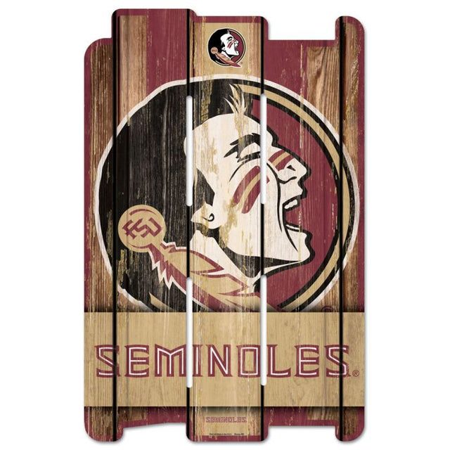 Florida State Seminoles Wood Fence Sign