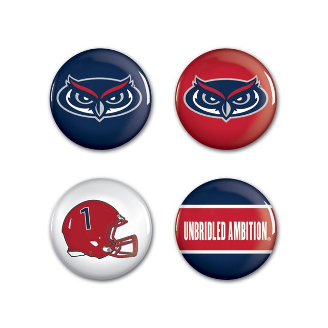 Florida Atlantic Owls NO WEB 1 1/4" Rnd