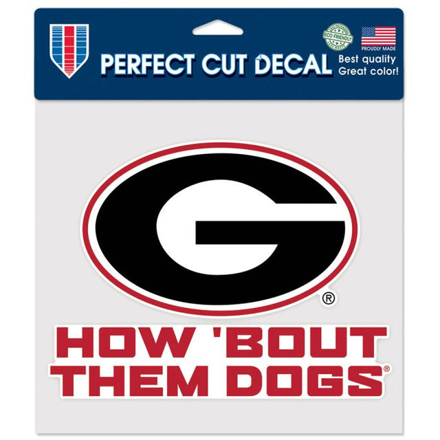 Georgia Bulldogs Perfect Cut Color Decal 8" x 8"