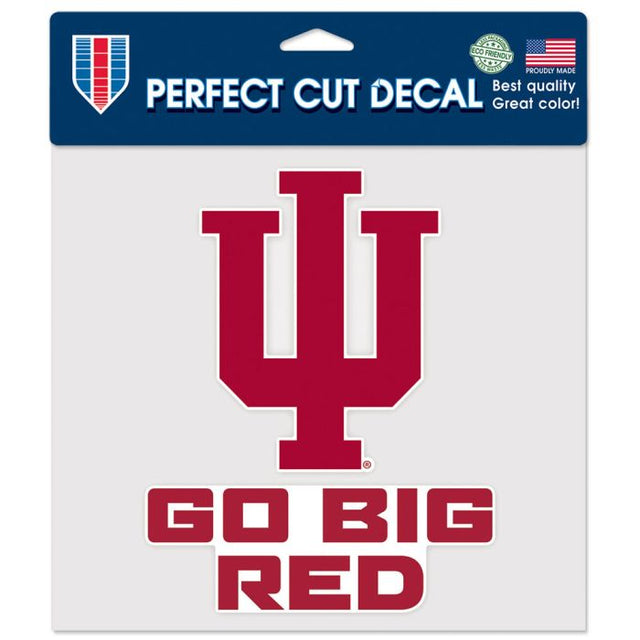 Calcomanía de color de corte perfecto de Indiana Hoosiers de 8" x 8"