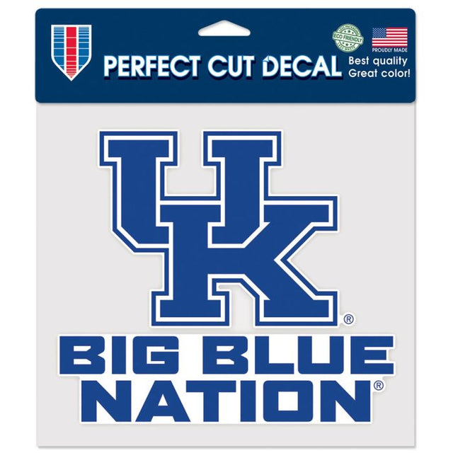 Calcomanía de color de corte perfecto de Kentucky Wildcats de 8" x 8"