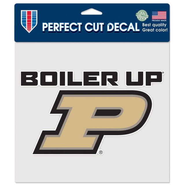 Calcomanía de color de corte perfecto de Purdue Boilermakers de 8" x 8"