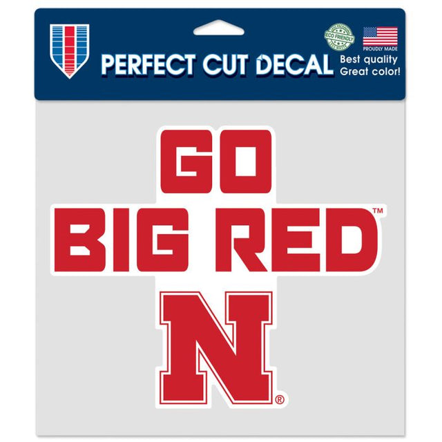 Nebraska Cornhuskers Slogan Perfect Cut Color Decal 8" x 8"