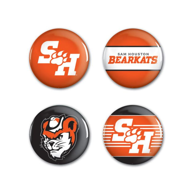 Sam Houston State Bearkats Button 4 Pack 1 1/4" Rnd