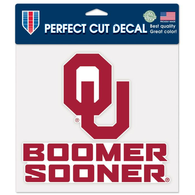 Oklahoma Sooners SLOGAN Perfect Cut Color Decal 8" x 8"