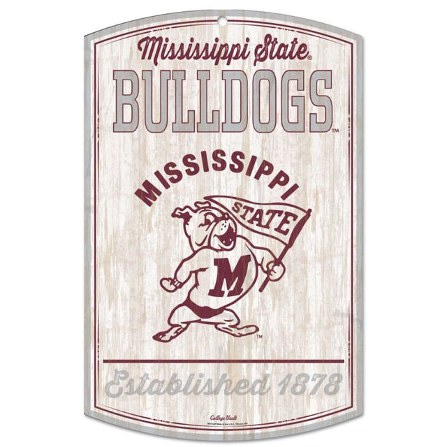 Mississippi State Bulldogs /College Vault Wood Sign 11" x 17" 1/4" thick