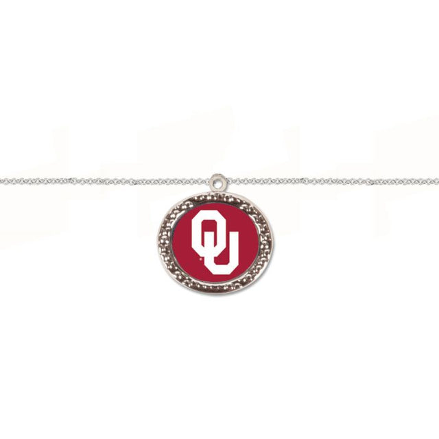 Pulsera con dije de los Oklahoma Sooners en caja de joyería