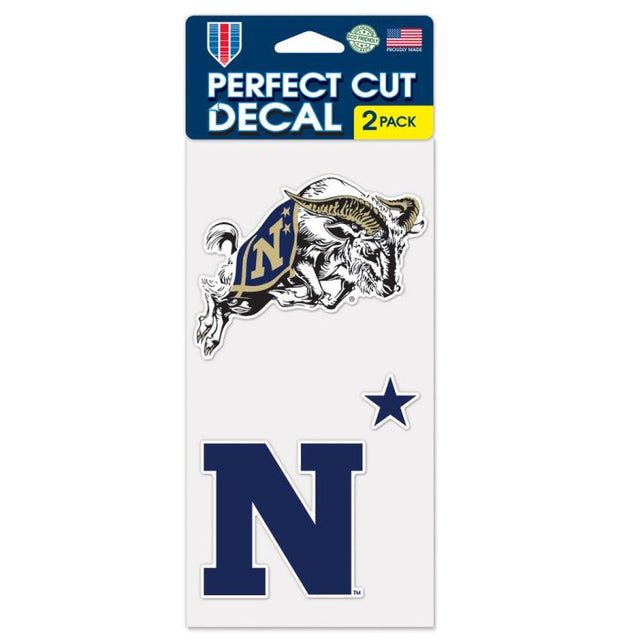 Navy Midshipmen Perfect Cut Decal Set of two 4"x4"