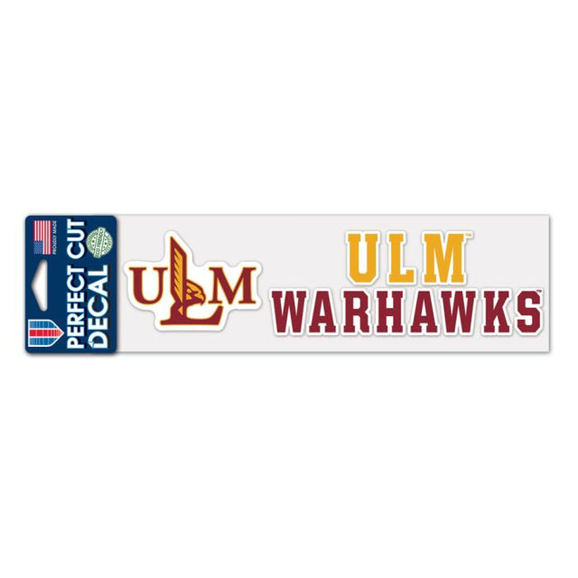 Louisiana - Monroe War Hawks Perfect Cut Decals 3" x 10"