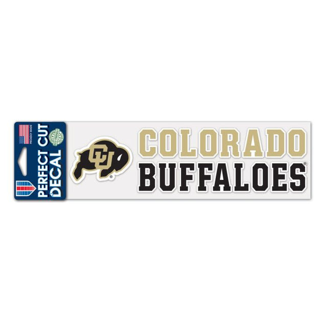 Calcomanías de corte perfecto apiladas de los Colorado Buffaloes de 3" x 10"