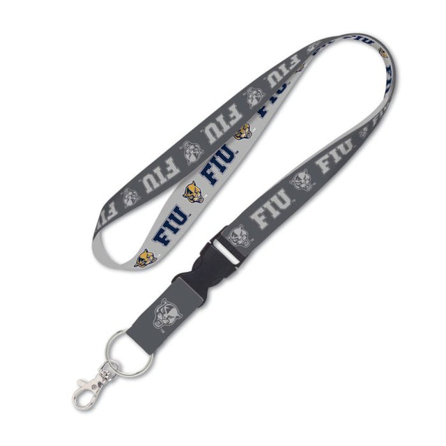 Florida International Panthers CHARCOAL Lanyard w/detachable buckle 1"