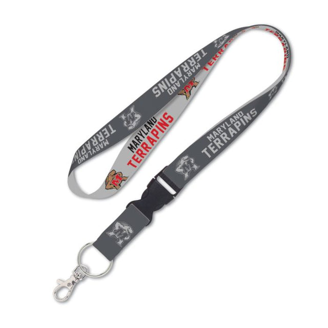 Maryland Terrapins CHARCOAL Lanyard w/detachable buckle 1"