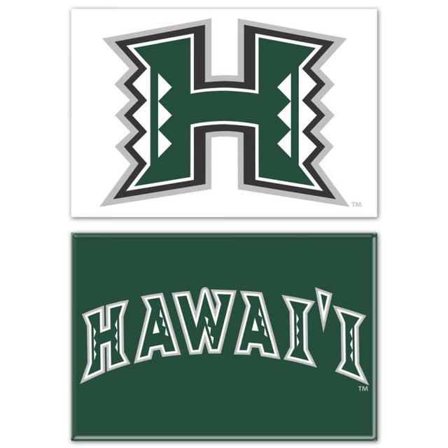 Hawaii Warriors Rectangle Magnet, 2pack 2" x 3"