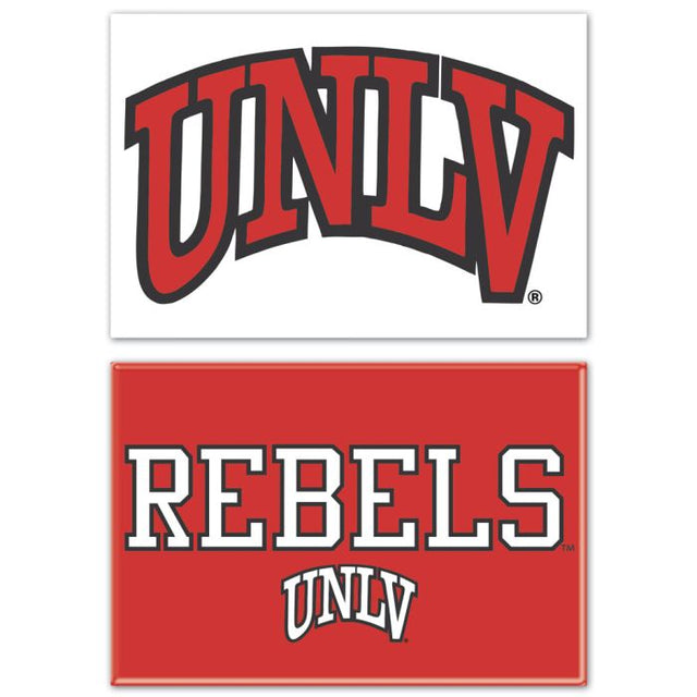 UNLV Rebels 矩形磁铁，2 件装 2 英寸 x 3 英寸