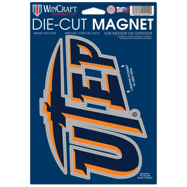 Imán troquelado con el logotipo de los mineros de UTEP, 6,25" x 9"