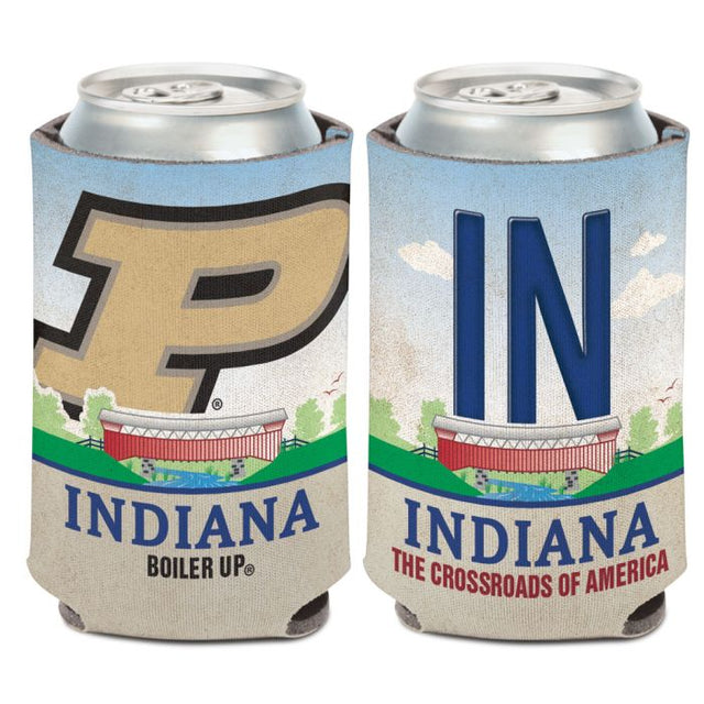 Enfriador de latas con placa de matrícula de Purdue Boilermakers de 12 oz.