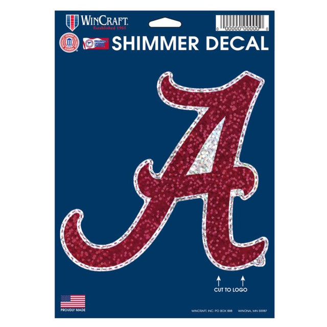 Alabama Crimson Tide Shimmer Decals 5" x 7"