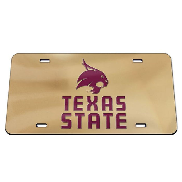 Matrícula acrílica especial de los Texas State Bobcats