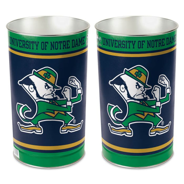 Papelera de Notre Dame Fighting Irish, cónica, 15" de alto