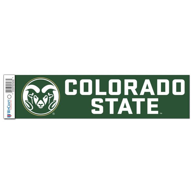 Tira de parachoques de Colorado State Rams de 3" x 12"