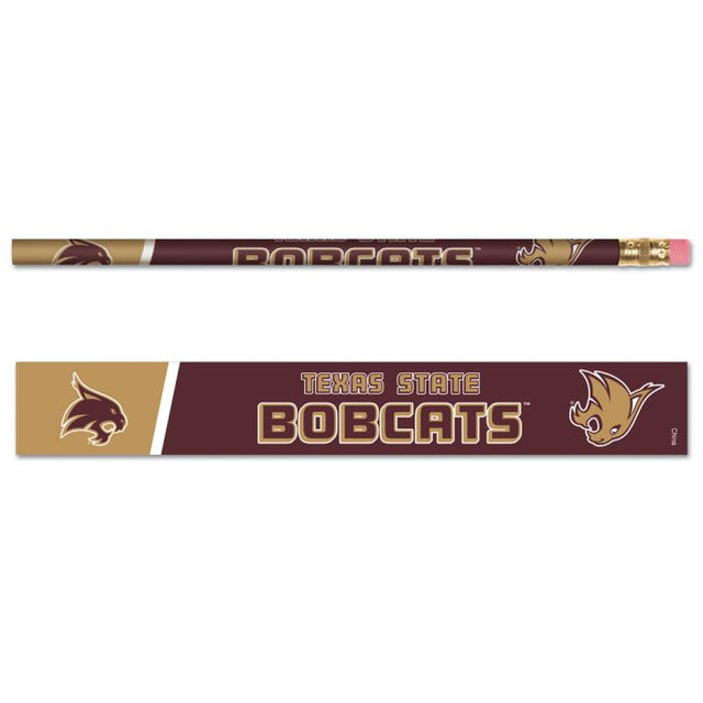 Paquete de 6 lápices de los Texas State Bobcats