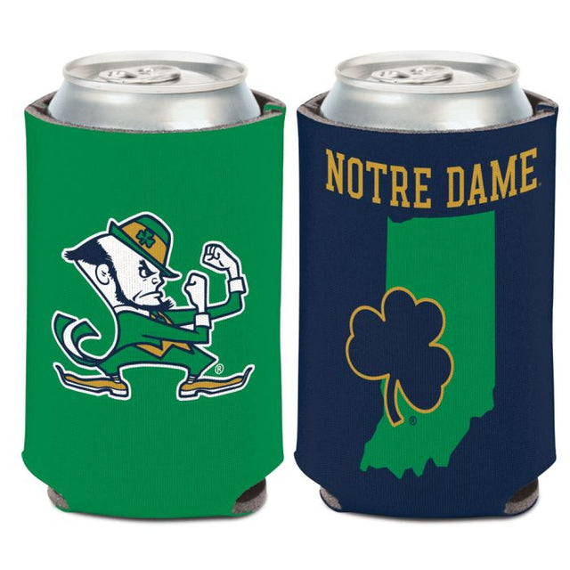 Enfriador de lata con forma de estado de Notre Dame Fighting Irish de 12 oz.