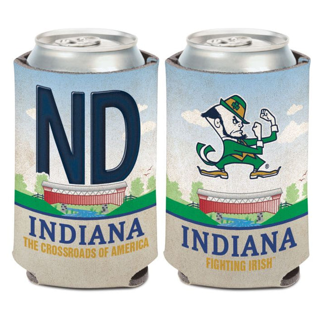 Enfriador de lata con placa de matrícula Notre Dame Fighting Irish de 12 oz.