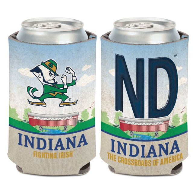 Enfriador de lata con placa de matrícula Notre Dame Fighting Irish de 12 oz.