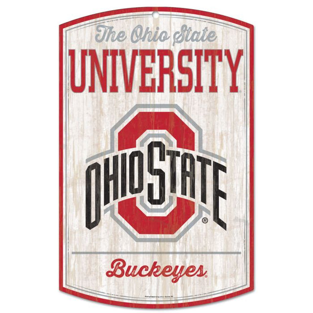 Ohio State Buckeyes Wood Sign 11" x 17" 1/4" thick