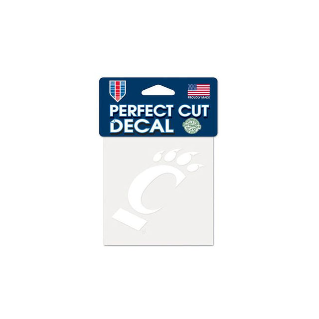 Cincinnati Bearcats Perfect Cut White Decal 4" x 4"