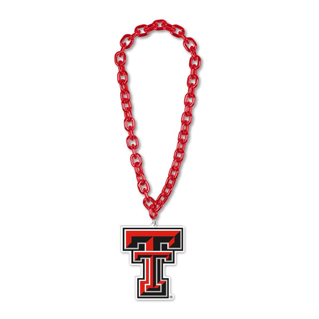 Collar con cadena de gran fan de los Texas Tech Red Raiders