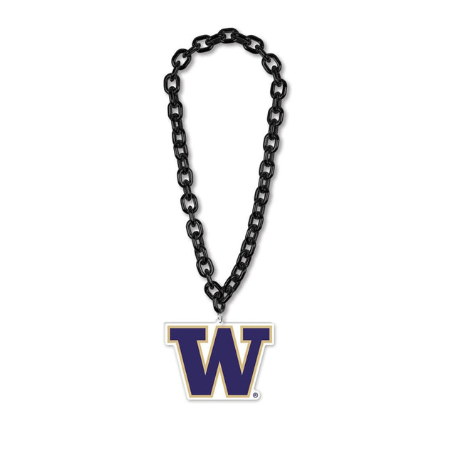 Collar con cadena de abanico grande de Washington Huskies