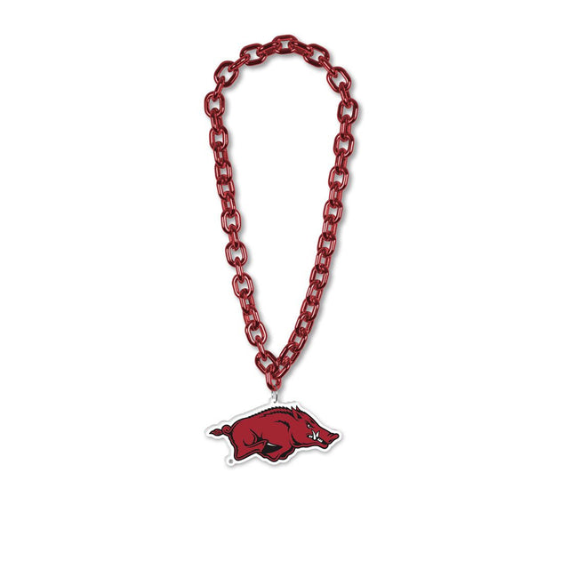 Collar con cadena de abanico grande de los Arkansas Razorbacks