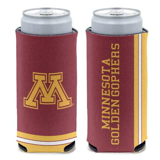 Enfriador de latas delgado de 12 oz de Minnesota Golden Gophers