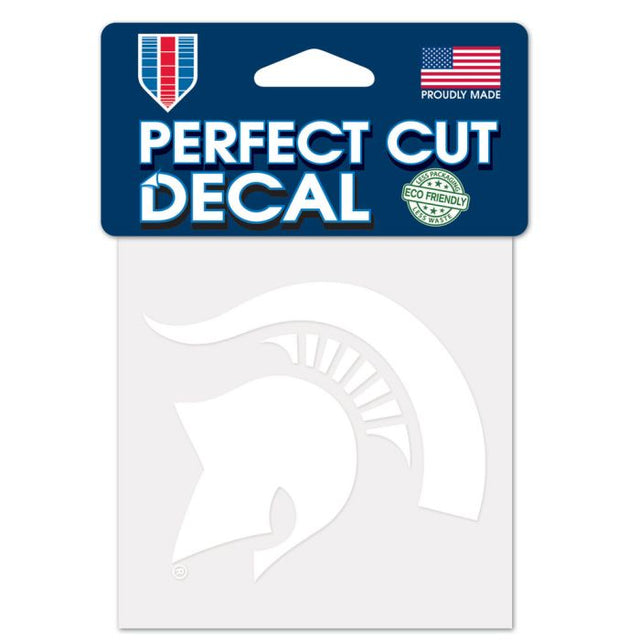 Michigan State Spartans Perfect Cut White Decal 4" x 4"