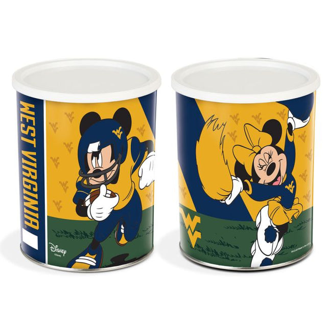 West Virginia Mountaineers / Disney MICKEY MINNIE MOUSE FOOTBALL Gift Tin 1 Gallon