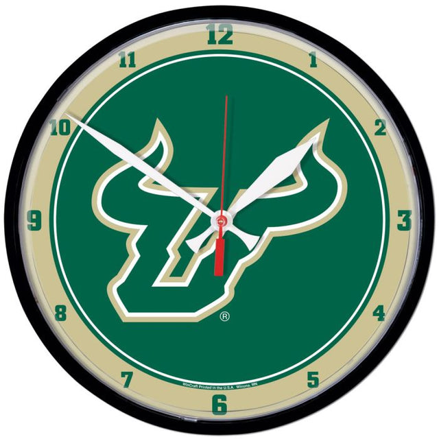 Reloj de pared redondo de los South Florida Bulls de 12,75"