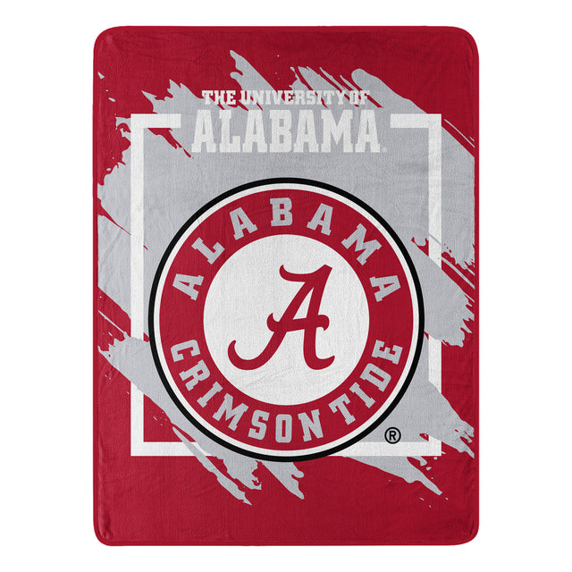 Manta Alabama Crimson Tide de 46 x 60, diseño micro Raschel dimensional enrollada